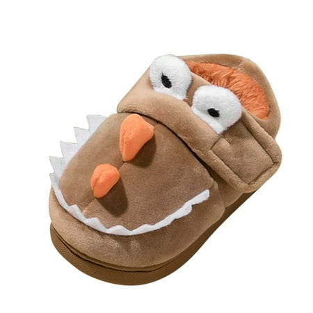 

dmqupv Character House Slippers Women Boys and Girls Slippers Flat Soft and Comfortable Cartoon Dinosaur Cute House Slipper Shoes Khaki 7