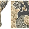 thumbnail image 3 of FREEAMG African Woman and Her Baby Sheer Window Curtain Panel Drape 55x78 Inch for Living Room Bedroom Kids Room 2 Piece, 3 of 4
