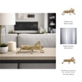 thumbnail image 5 of Grasshopper Figurine Home  Sculpture for Bathroom Decor - Modern Display for Office, Shelf and Coffee Table Styling - Metal Accent Ornament in Boho Style for Console, Mantel, and Tabletop - 6", Gold, 5 of 11