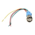 thumbnail image 5 of 19mm Latching Push Button Switch 12V DC On Off Stainless Steel LED Self-locking, 5 of 8