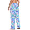thumbnail image 3 of FORMRS Mens Pajama Pants with Pockets Cotton Sleepwear Lounge Bottoms Sizes S-2XL, Neon Starfish Pattern, 3 of 7