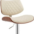 thumbnail image 3 of HomeRoots 45" Cream Faux Leather And Iron Swivel Adjustable Height Bar Chair, 3 of 10