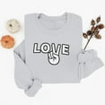 thumbnail image 4 of Valentines Sweatshirt Womens Cute Love Heart Graphic Print Pullover Casual O Neck Long Sleeve Holiday Tops, 4 of 5