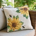 thumbnail image 6 of Better Homes & Gardens, Outdoor,  Sunflower Linen Pillow, 19" x 19", Square, One Pillow, All Ages, 6 of 7