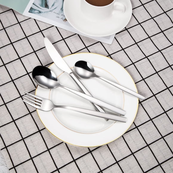 Durable Stainless Steel Silverware Set – 30-Piece Flatware Set, 3-Pack – Dishwasher Safe Cutlery – Complete Tableware Utensil Set for Kitchen – System Default Color