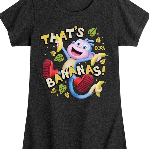 Dora The Explorer - Thats Bananas - Toddler And Youth Girls Fitted Short Sleeve Graphic T-Shirt