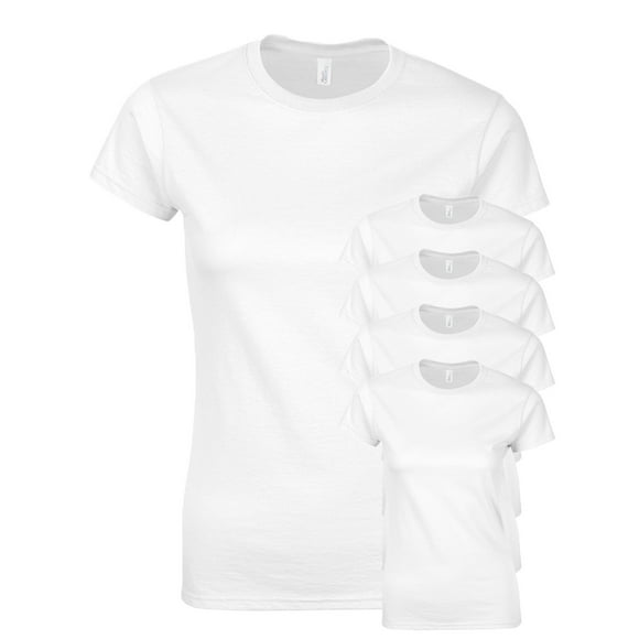Gildan Women's Softstyle Fitted T-Shirt - 64000L (Pack Of 5)