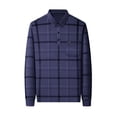 thumbnail image 4 of YSUEJPF Mens Plaid Dress Shirts Business Casual Button Long Sleeve Work Shirts Collared Comfy Golf Shirts with Chest Pocket, 4 of 8