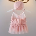 thumbnail image 3 of Kids Girls Bikini Set  Solid/Strawberry Print Swimsuit + Swimming Cap, 3 of 9