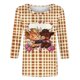 thumbnail image 3 of TaTaai Valentine's Day Cow Print Women's Tee, Loose Fit Three Quarter Sleeve Pullover, Cute Casual Top Gift, 3 of 5