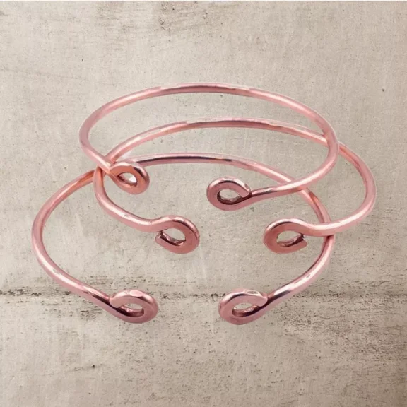 Pure Solid Copper Cuff Bracelet For Women and Men Arthritis Copper Bangle