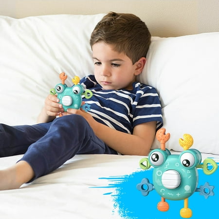 Black Friday Deals 2022! LIDYCE Kids Fidget Toys Infant Finger Push Taste Rotating Crab Rattle Bath Play Water Grasp Exercise Early Education Toys Baby Toys Gifts