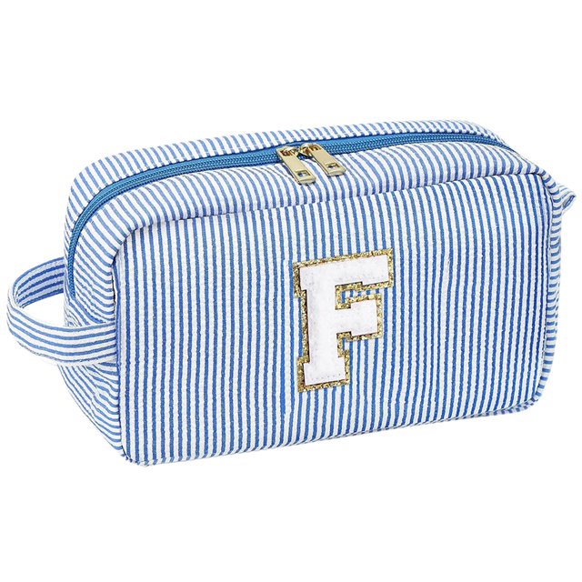 LCXmlly Large Capacity Cosmetic Case Letter Pattern Makeup Storage Pouch Large Capacity Travel Toiletry Portable