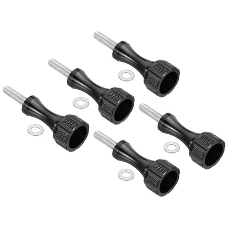 

Uxcell 54mm Aluminum Alloy Thumbscrews 5pack M5 19mm Camera Thread Rotating Knob Black