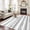 White, variant on Black Geometric Abstract Art Area Rug 5x8 FT, Non Slip Bedroom Throw Carpet, White Stripes Triangle Arrow Washable Soft Floor Carpet Non-Shedding Rug for Living Room Nursery Dorm Office