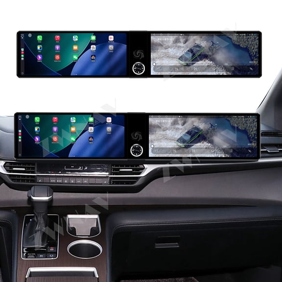 ZWNAV Dual 12.3 inch touch screen Android 13.0 car radio for Toyota Sienna 2021-2025 car Multimedia GPS Navigation head unit