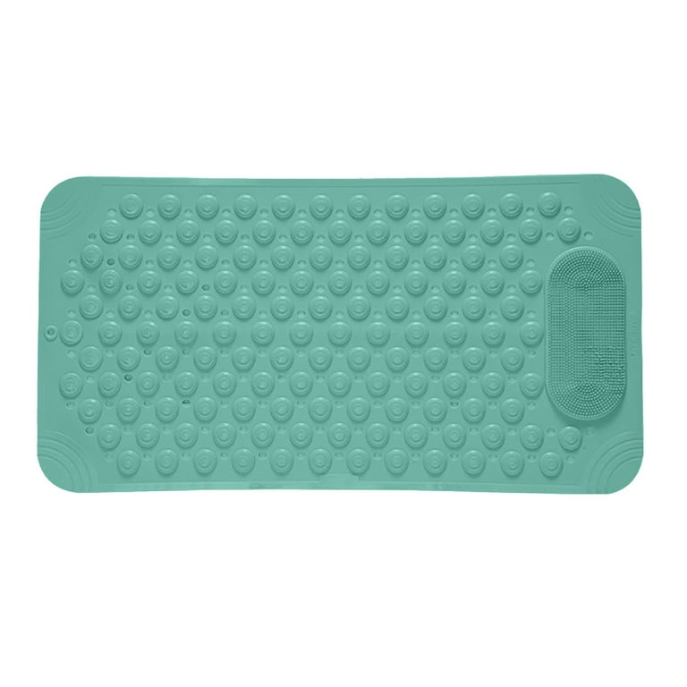 Shower Foot Scrubber Mat With Natural Pumice Stone, Anti Slip Bathtub Mat  Massager With Suction Cups Drain Holes