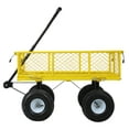 thumbnail image 3 of Steel Garden Cart, Steel Mesh Removable Sides, 3 cu ft, 550 lb Capacity, Yellow, 3 of 9