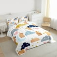 thumbnail image 3 of Castle Fairy Animal Capybara Full Size Comforter Sets 3-Piece for Preppy Child Children,Stars Print Bedding Comforter Set,Kawaii Love Heart Lightweight Bedding Sets,Microfiber Bedroom Decor, 3 of 8