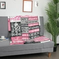 thumbnail image 4 of 50 Birthday Gifts for Women 50th Birthday Blanket 50th Birthday Decorations Gift Ideas for Her 50 Year Old Gifts for Women Throw Blanket 60 * 50in Happy 50th Birthday Gifts (Pink), 4 of 12