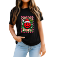 thumbnail image 2 of Groovy Christmas Vibes Smile Face Santa Hat Xmas T-Shirt for Men and Women, 2 of 4