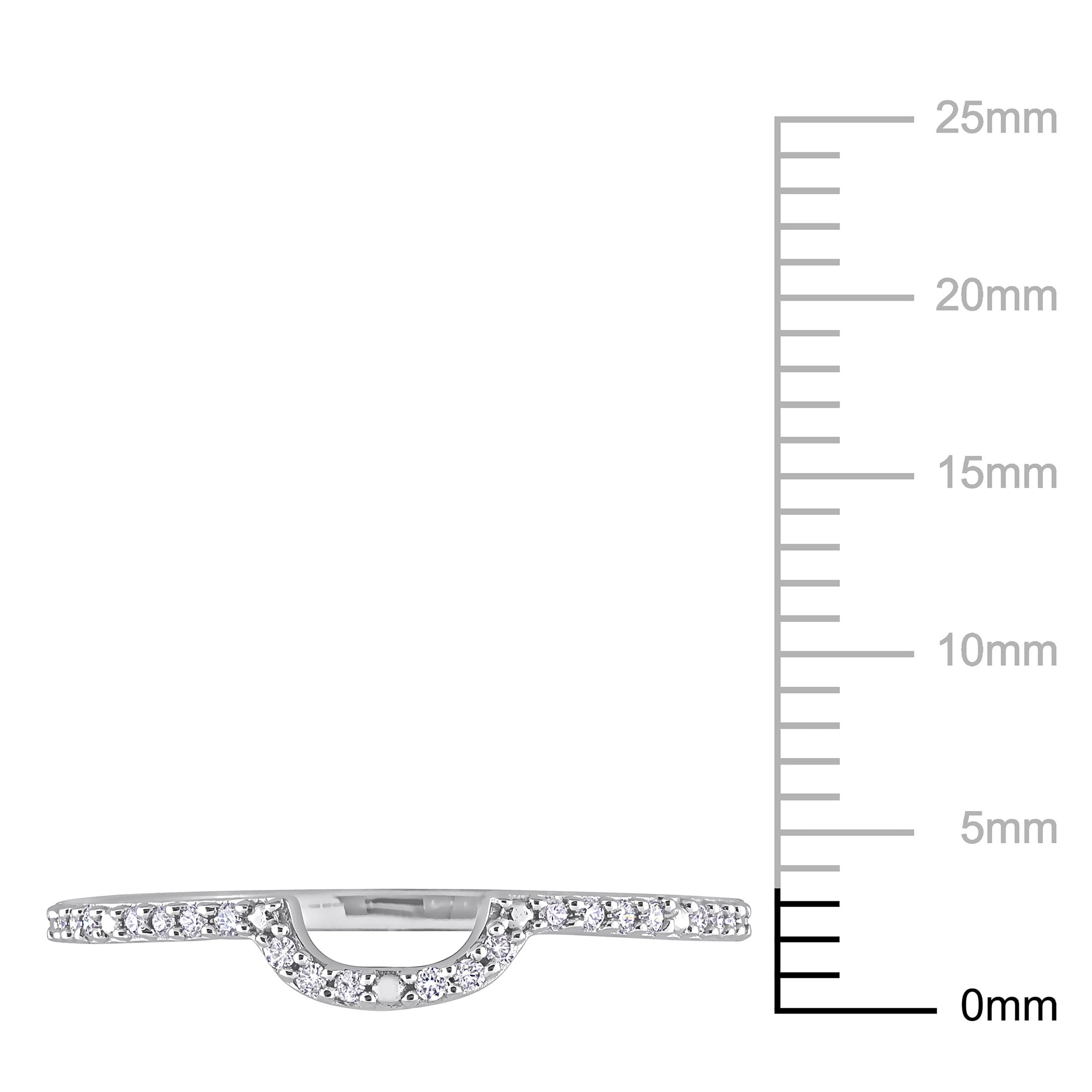 Miabella Women's 1/10 CT T.W. Diamond 14kt White Gold Wedding Band