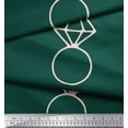 thumbnail image 2 of Soimoi Green Rayon Fabric Diamond Ring Fashion Printed Fabric 1 Yard 42 Inch Wide, 2 of 3