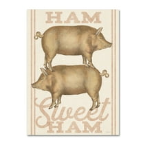Trademark Fine Art 'Ham Sweet Ham' Canvas Art by Sue Schlabach