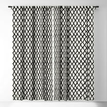 Society6 Ninola Design Monochromatic Geometric Single Panel Room Darkening Window Curtain 50" x 64"