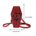 thumbnail image 2 of Bolso tipo cartera informal para mujer, bolso Hobo elegante con correa ajustable en forma de telaraña y ataúd, 2 of 8