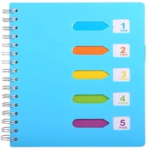 CCOCC 5 Subject Notebook,A5 Notebooks and Journals Spiral Bound,Wide Ruled,Lab Professional Notepad,Colored Dividers with Tabs,5.7"