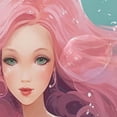 thumbnail image 4 of Coolnut Shower Curtain Mermaid Bathroom Decor Watercolor Shower Curtain Sets Fabric Cloth Bathroom Curtains with Hooks 60x72 Inch, 4 of 6