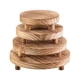 thumbnail image 3 of 4 bandejas de madera con pedestal de madera, soportes de exhibición decorativos multifuncionales para Marrón claro, 3 of 9
