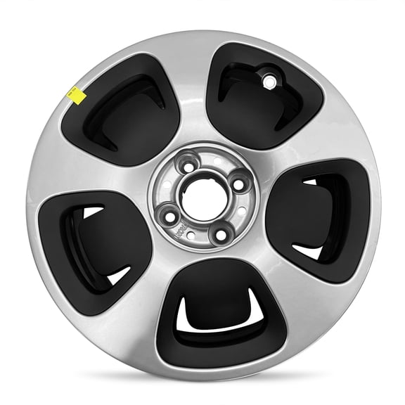 For 2013-2019 Fiat 500 15 Inch Painted Silver with Black Inserts Alloy - Genuine OEM Rim - Road Ready Car Wheel