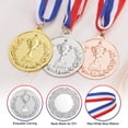 thumbnail image 3 of Uxcell Award Metal, Winner Award Medals Prize with Neck Ribbon Red White Blue Silver, 3 of 7