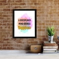 thumbnail image 4 of Designs ByLITA A Disciplined Mind Brings Happiness, 5 x 7 Black Framed Wall Art Print | Buddhist Quotes Motivational Decor, 4 of 7