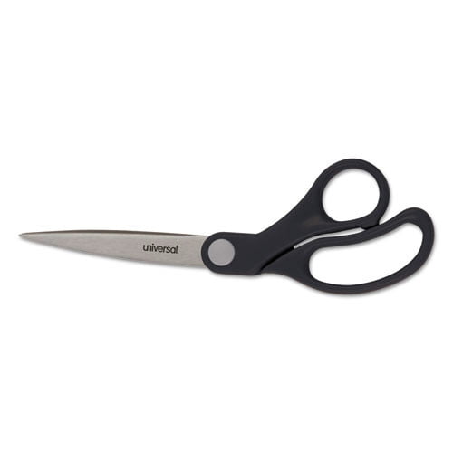 Universal UNV92010 Stainless Steel Offset Handle 8.5 in. Long 3.75 in. Cut Length Office Scissors - Black