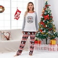 thumbnail image 3 of Gray and Red Rudolph-Themed Family Christmas Pajamas, Timeless Matching Set for All Ages, Cotton and Polyester Blend, 3 of 7