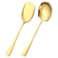 thumbnail image 4 of 2 Pcs Cuillère de Service en Acier Inoxydable Ustensiles de Service de Banquet Pelle de Service de Buffet, 4 of 6