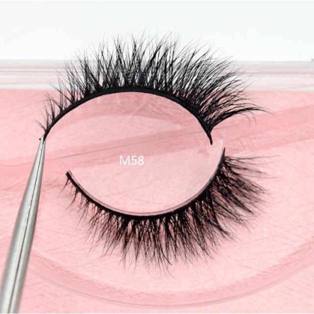 Visofree Mink Eyelashes 3D Mink Lashes Gruesas hechas a mano Full Strip Lashes Cruelty Free Mink Lashes Pestañas postizas Maquillaje M56 Deng Xun unisex