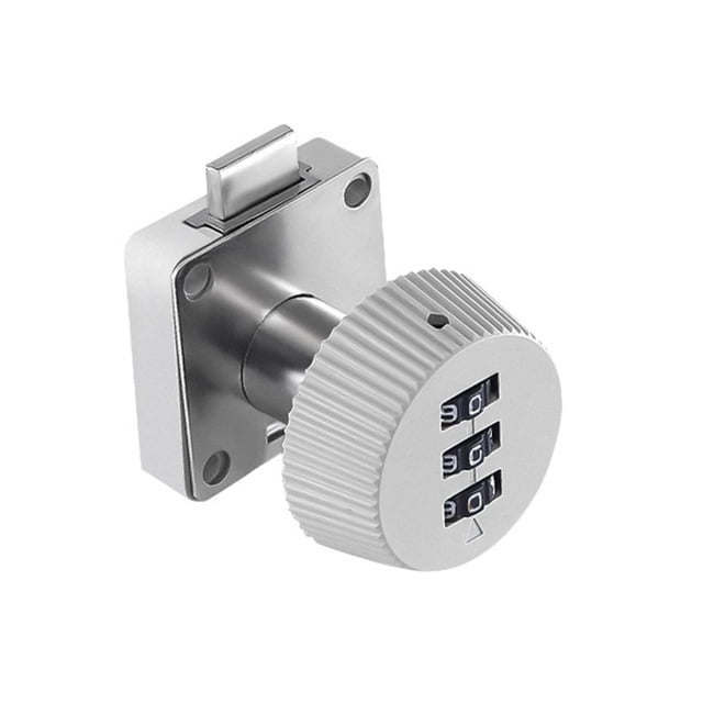 Cerradura de código BLESIY de 3 dígitos sin llave para Archivador GrisInclinado 41x41mm Bloqueo de código
