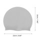 thumbnail image 4 of Gorro de natación de silicona impermeable de color sólido gris claro de 1 pieza de Bargains Únicos, 4 of 5