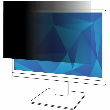 3M Privacy Filter Black, Matte - For 32" Widescreen LCD Monitor - 16:9 - Scratch Resistant, Fingerprint Resistant, Dust Resistant - Anti-glare