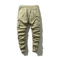 thumbnail image 4 of Buigttklop Men'S Pants,Men Solid Casual Elastic Waist with Pocket Trousers Sport Pants, 4 of 6