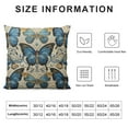 thumbnail image 5 of PRATYUS   Colorful Butterfly Throw Pillow Cover Blue Yellow and Brown Flying Butterflies Fabric for Couch Bed Sofa Car Waist Cushion Cover Pillow Case White, 5 of 5