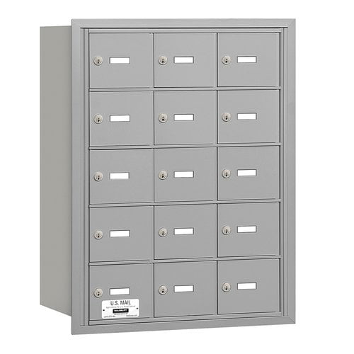 4B+ Horizontal Mailbox - 15 A Doors - Aluminum - Rear Loading - Private Access