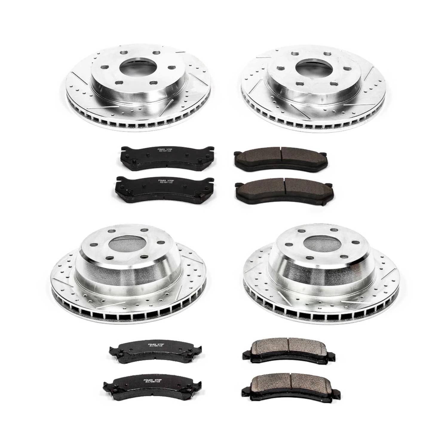 PowerStop Front and Rear Z23 Evolution Sport Carbon-Fiber Ceramic Brake Pad and Drilled & Slotted Rotor Kit Fits: CADILLAC CHEVROLET GMC Select Models K2016