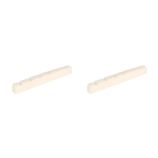 Maoww Replacement For Fender Strat ST Electric Guitar Bone Nut 6 String Guitar Bridge Saddle Instrument Accessories white 42*3.5*5.3mm 2Set
