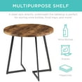 thumbnail image 7 of VECELO 31.5" Round Dining Table with Metal Legs for Kitchen Living Room Coffee Table Bristro Table, Brown, 7 of 7