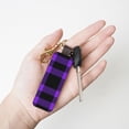 thumbnail image 4 of Wukai Purple Buffalo Plaid Print Leather Car Keychain, Universal Key Fob Keychain, Leather Key Chain Holder for Men and Women,360 Degree Rotatable, 4 of 5